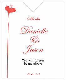 Orchid Wine Wedding Label 3.25x4