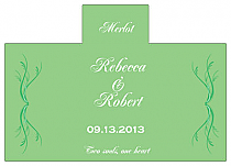 Personalized Honeymoon Waves Rectangle Wine Wedding Label 4.25x3