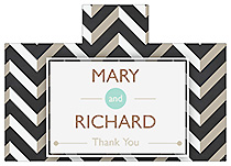 Personalized Chalkboard Chevron Rectangle Wine Wedding Label 4.25x3