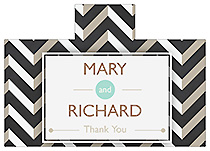 Personalized Chalkboard Chevron Rectangle Wine Wedding Label 4.25x3