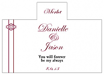 Personalized Decor Rectangle Wine Wedding Label 4.25x3