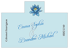 Personalized Floral Fairytale Flower Rectangle Wine Wedding Label 4.25x3