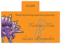 Personalized Floral Lovely Lavender Rectangle Wine Wedding Label 4.25x3