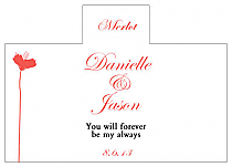 Personalized Orchid Rectangle Wine Wedding Label 4.25x3