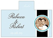 Personalized Simple Portrait Rectangle Wine Wedding Label 4.25x3