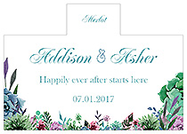 Personalized Spring Meadow Flowers Rectangle Wine Wedding Label 4.25x3