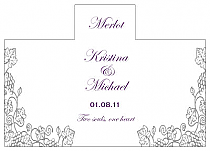 Personalized Vintage Rectangle Wine Wedding Label 4.25x3