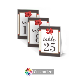 Polka 2.5 x 3.5 Folded Wedding Table Number