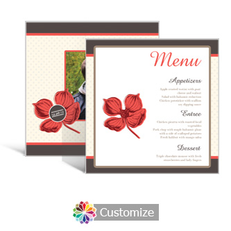 Polka 5.875 x 5.875 Square Wedding Menu