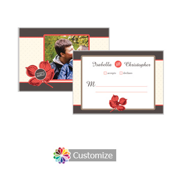 Polka 5 x 3.5 RSVP Enclosure Card - Reception