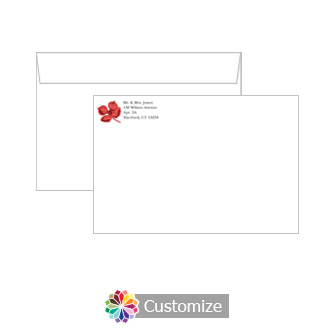 Custom Polka Floral Envelopes for Wedding Invitations