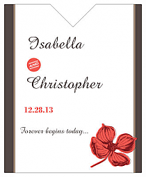 Polka Wine Wedding Label 3.25x4