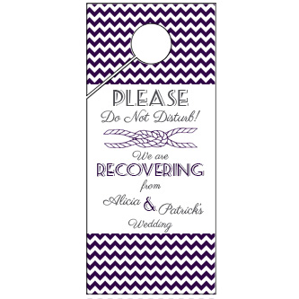 Black Chevron Wedding Door Hanger 4x9