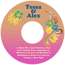 Rainbow CD Wedding Label