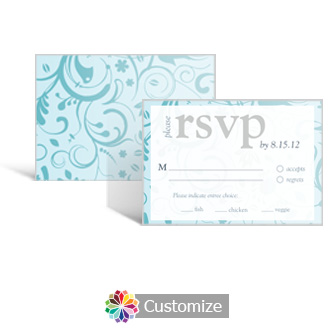 Serenity 5 x 3.5 RSVP Enclosure Card - Dinner Choice