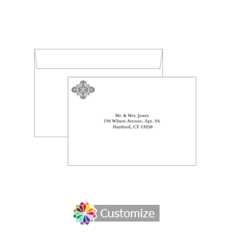 Custom Printing on Wedding Silhouette Response Card Envelopes
