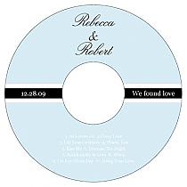 Simple Portrait CD Wedding Labels