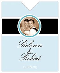 Simple Portrait Wine Wedding Label 3.25x4