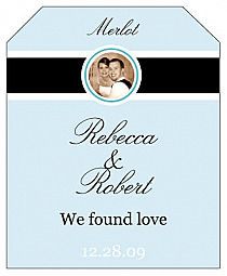 Simple Portrait Wine Wedding Label