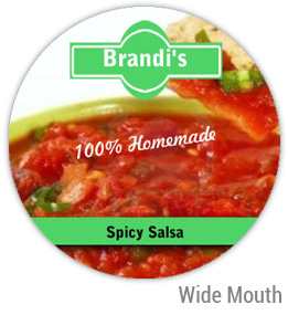 Spicy Salsa Wide Mouth Ball Jar Topper Insert