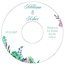 Spring Meadow Flowers CD Wedding Labels