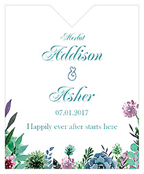 Spring Meadow Flowers Wine Wedding Label 3.25x4