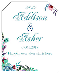 Spring Meadow Flowers Wine Wedding Label