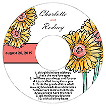 Summer Floral Trio CD Wedding Label