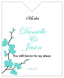 Summer Orchid Wine Wedding Label 3.25x4