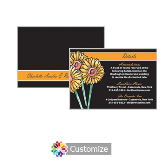 Floral Summer Floral Trio 5 x 3.5 Details Enclosure Card