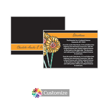 Floral Summer Floral Trio 5 x 3.5 Directions Enclosure Card