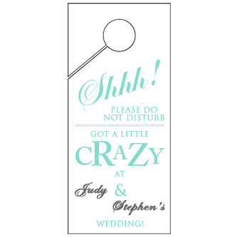 Text Wedding Door Hanger 4x9