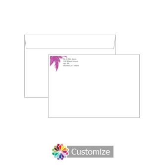 Personalized Caribbean Beach Envelopes for Wedding Thank You Card