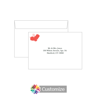 Custom Printing on Wedding Flowers Response Card Envelopes