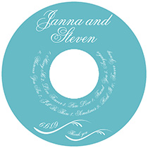 Wave CD-DVD Wedding Labels