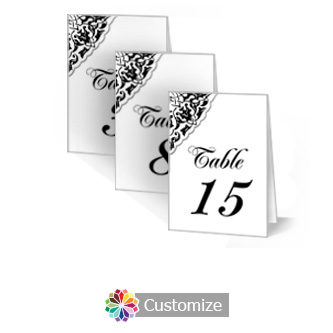 Ivy Lace 2.5 x 3.5 Folded Wedding Table Number