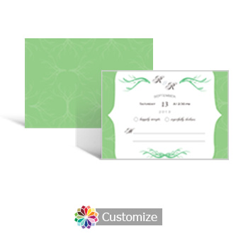 Wave 5 x 3.5 RSVP Enclosure Card - Reception