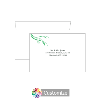 Custom Printing on Wedding Wave Response Card Envelopes