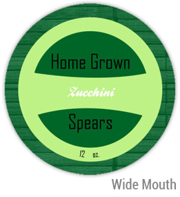 Zucchini Wide Mouth Ball Jar Topper Insert