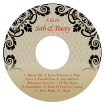 Wedding CD DVD Labels - Custom Wedding CD and DVD Labels Personalized with your photo, text and ...