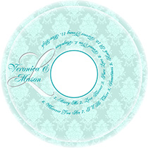 Monogram CD Wedding Labels