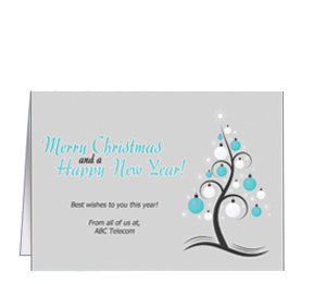Business christmas cards decorated tree fully holiday envelope card Personalized Unique Business Christmas Cards and Corporate Holiday