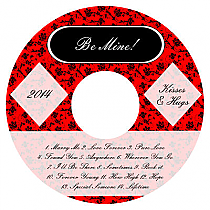 Valentine Floral CD-DVD Labels