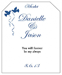 Doves Wine Wedding Label