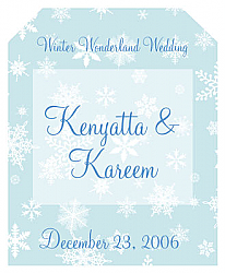 Winter Wonderland Wine Wedding Labels