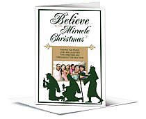 Christmas Card w-Envelope 5.50" x 7.875" Nativity Religious design 3 Family Style