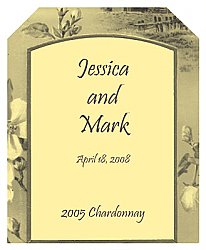 Realism Rectangle Wedding Label