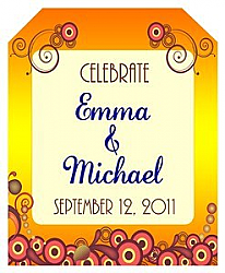 Abstract Wine Wedding Labels
