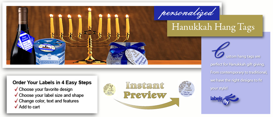 Custom Hanukkah Hang Tags