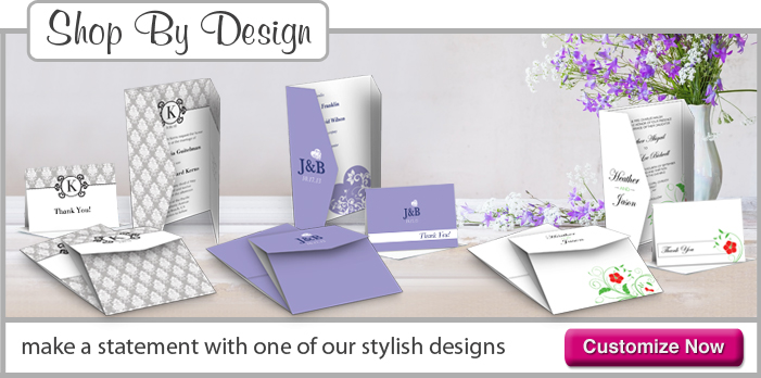 custom design with photo upload and unique personalization tools to ensure the perfect wedding invitations, cards, table tents, weddiing papers